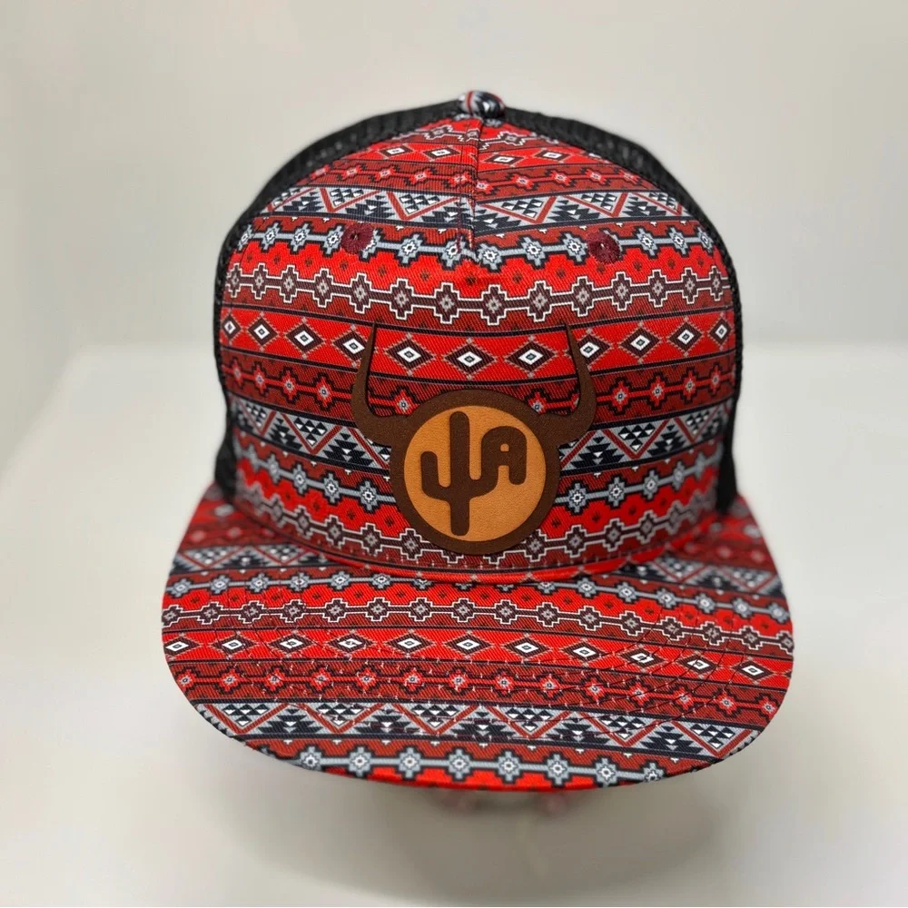 Southwestern Cactus | Aztec Pattern Snapback | Western Festival Cap | Like New - Picture 2 of 9
